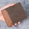 Nueva cartera para hombre, monedero de moda, cartera con sello dorado, cartera corta de PU para hombre, venta al por mayor directa del fabricante