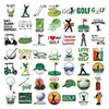 50 Pegatinas de Graffiti de Deportes de Golf de Dibujos Animados Impermeables para Diario DIY, Cuaderno, Equipaje, Decoración
