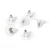 100 PCs Transparente Plástico Silicone Ear Plug Brincos Pérola Brincos Back Plug DIY UFO Brincos de Ouro Acessórios