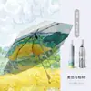 Guarda-chuva Dobrável Totalmente Automático Prata Plástico Protetor Solar Anti-UV Guarda-chuva de Sol Feminino Protetor Solar Chuva ou Sol Guarda-chuva Atacado Japão e Coreia do Sul