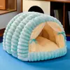 Cama para gato, adecuada para todas las estaciones, diseño cerrado para una sensación de seguridad, ideal para gatitos y mascotas pequeñas, engrosada para abrigar en invierno, venta al por mayor para ventas transfronterizas