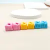 Cuentas Cuadradas Color Sólido Chapado en UV Nariz de Cerdo Cuentas Sueltas para DIY Accesorios Cadena para Teléfono Móvil Accesorios para Pulseras Joyería Hecha a Mano