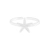 1244 estilo coreano INS nicho lujo ligero diseño versátil verano océano estrella de mar anillo plata de ley S925 anillo femenino