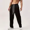 Pantalones Casuales Versátiles de Verano para Hombre 2026 Aliexpress con Cintura Elástica y Cordón, Pantalones Deportivos de Color Sólido al por Mayor en Stock