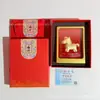 Shuibei Oro Puro 999 La Riqueza Viene de Todas Partes y el Dinero Llega al Instante Adorno Caja de Regalo Set Personalización al por Mayor Personalización Empresarial