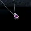 Plata de Ley S925 Zafiro Rosa Cultivado Paraíba Frasco de Perfume Viaje Diario Lujo Ligero Moda Sensación de Alta Gama