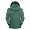 Conjunto de Dos Piezas con Capucha Desmontable Tres en Uno para Otoño e Invierno para Hombres y Mujeres, Ropa de Montañismo Cálida Resistente al Desgaste a Prueba de Viento e Impermeable