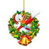 Transfronterizo Nuevo 0 Árbol de Navidad Colgante Acrílico Plano Mickey Mouse Adornos de Navidad Decoración Navideña