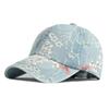 Chapéu de primavera de meia-idade feminino estilo étnico boné estampado verão ao ar livre casual chapéu de sol lavado boné de beisebol