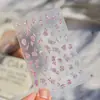 Pegatinas para Uñas con Foil Dorado Pegatinas para Uñas Frescas de Ensueño de Moda Pegatinas Rosa Hada Rosa Rosa Decoraciones para Uñas Uñas Portátiles