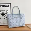 Bolsa Tote de Ombro Casual Tendência Simples Elegante Grande Capacidade Laço Outono 2025