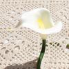 Lirio de cala mini pequeño de pegamento suave individual Flor artificial Flor falsa Decoración para el hogar Fotografía de boda Flor de decoración suave