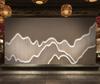 8D Nueva Chinoiserie Rejilla Anti-Madera Revestimiento de Pared Fondo de Sofá para Sala de Estar Papel Tapiz Forma de Paisaje Mural Decorativo Revestimiento de Pared para Sala de Té