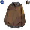 Marca Nasa Malha de Alta Qualidade Falsa de Duas Peças Malha com Gola Masculina Outono e Inverno Classe Acessível Luxo Tendência Malha