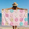Toalla de playa de rizo impresa a doble cara para comercio exterior, toalla de baño para natación de microfibra de doble cara para adultos transfronteriza, vellón de doble cara de secado rápido al por mayor