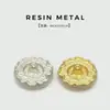 Abrigo de Lana de Resina Esmerilada de Metal de Gama Alta Botones Redondos Puños Dorados Plateados Botones Decorativos de Traje