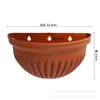 Vaso de flores semicircular pendurado, vaso de flores de plástico de resina espessado para parede, pode armazenar água, vaso de flores de plástico, fábrica de atacado
