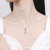 Joyería de Plata Pura, Exquisito Collar Estilo Hada Coreano, Colgante de Calabaza, Cadena para Clavícula, Regalo para Novia o Mejor Amiga, Diseño Geométrico
