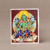 Thangka Cinabrio, Pintura del Quinto Maestro, Farmacéutico Zakiram, Vida Pasada y Vida Presente, Madre Verde Benmingfo, Puede Cambiar la Imagen, Thangka Marea Nacional