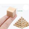 Cubos de Madera de Pino 1-5cm DIY Bloques de Construcción para Niños Cuadrado DIY Geométricos Materiales Didácticos Modelo de Construcción Bloques de Madera