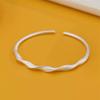Pulsera de plata esterlina 9999 para mujer, ley antigua, Mobius sólida abierta torcida, moda, joyería juvenil al por mayor