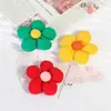 Broches de Flor de Cinco Pétalos Rellenos de Algodón Tridimensionales de Colores Accesorios para Joyería DIY Accesorios de Joyería Hechos a Mano Materiales para Tocado de Tela Venta al por Mayor