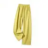 Coleção Outono 2026: Calça Casual Original de Algodão Wide-Leg, Cintura Alta, Emagrecimento para Figuras em Formato de Pera, Calça de Corte Reto, Calça Feminina de Alta Qualidade