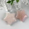 Suministrado Directamente por el Fabricante, la Piedra Preciosa de Cristal Más Vendida de Amazon Cuarzo Rosa Estrella de Cinco Puntas 3cm Piedra Suelta Adorno de Estrella para Joyería
