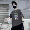 Camiseta de Manga Corta Estilo Coreano para Niños Modelo Nuevo 2026 para Niños Pequeños Camiseta de Algodón Puro Elegante de Dibujos Animados para Verano Camiseta de Moda