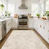 Tapete Abstrato Lavável Antiderrapante - Resistente a Manchas, Dobrável, Lavável à Máquina para Sala de Estar - Decoração Suave para Casa