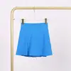 Saia Curta Lulu com Shorts de Yoga Embutidos, Saia de Secagem Rápida para Mulheres, Saia Esportiva de Tênis, Roupa Fitness Anti-Exposição para Mulheres