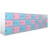 Gabinete de Mochilas Escolares de Plástico ABS para Estudiantes, Gabinete de Almacenamiento Combinado para Salón de Clases Escolar, Gabinete de Almacenamiento Colorido con Cerradura Independiente para Clase