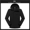 Ropa de Trabajo Transfronteriza con Capucha para Exteriores Funcional Cortavientos Impermeable para Montañismo Chaqueta Tres en Uno Personalizable para Hombre