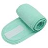 Lenço de Cabeça de Fibra com Velcro Estilo Europeu e Americano Faixa de Cabelo Feminina para Spa e Lavagem Facial Faixa de Cabelo Personalizada para Confinamento Tecido Antiestático Elástico para Cabelo