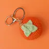 Llavero de Lana Tejido a Mano Fruta Uva Caqui Aguacate Colgante de Bolso Joyería Regalo