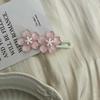 Grampo de cabelo de flor de cerejeira gelatinosa super fada fina glitter flor doce elegante franja lateral onda grampo de cabelo grampo de cabelo para mulheres