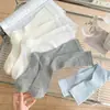 Calcetín Delgado de Algodón Estilo Miu Color Sólido Raya Vertical Apilado Apilado Calceta Estilo Jk Calceta Apilada Versátil para Mujer