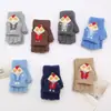 Luvas de Inverno de Alta Qualidade em Veludo Cristalino Completo com Design de Dinossauro Tridimensional para Crianças, Luvas à Prova de Frio e Quentes para Venda por Atacado