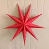 Dobra Ponto Estrela de Sete Pontas Decoração de Natal Pingente Lanterna de Papel Abajur Layout de Local de Festa