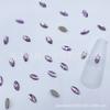 Accesorios Súper Brillantes para Uñas Paquete Mixto Rhinestones Irregulares de Fondo Plano Morado Claro Rhinestones para Uñas con Forma de Rombo Rhinestones de Cristal Aurora al por Mayor