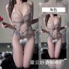 Sansheng Yin Lencería Sexy Mariposa Deseo Puro Encaje Hueco Tentación Caliente Pasión Traje Unido 8572