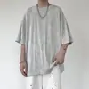 Camiseta de manga corta para hombre, sentido del diseño, nicho, verano, moda INS, marca, manga media, holgada, combinable, fina, estilo Hong Kong, ropa de moda