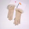 Luvas Térmicas de Inverno Femininas com Forro de Fleece, à Prova de Vento, Resistentes ao Frio, Compatíveis com Tela Sensível ao Toque, Luvas com Dedos Separados para Dirigir e Ciclismo