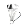 Cepillo para Herramientas, Cepillo para Pistola de Pintar, Cepillo de Limpieza para Aerógrafo, Cepillo de Limpieza para Aguja de Carburador, Juego de Cinco Piezas de Cepillos, Cepillo de Limpieza para Pistola de Tatuajes