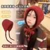 Gorro de Lana a Cuadros Rombo Retro para Mujer en Otoño e Invierno Diseño de Nicho Gorro Tejido Cálido y Resistente al Frío Gorro Frío Baotou