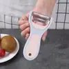 Faca para Descascar 2 em 1, Descascador de Frutas, Faca de Descascar Doméstica, Ferramenta de Cozinha Multifuncional para Descascar Maçãs e Batatas