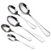Em estoque Aço Inoxidável 1010 Colher Pontiaguda Crianças Estudante Colher de Sopa Colher de Arroz 10 cm Colher Pequena Pode Adicionar LOGO Atacado