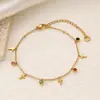 Pulseiras Geométricas de Aço Titânio com Zircônia Colorida em Múltiplos Estilos para Mulheres, Banhadas a Ouro 18K, Não Desbotam, Joias Modernas e Versáteis