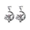 Pendientes de tuerca de estrella de circonita de moda amorosa, pendientes de celebridad en línea, pendientes de verano 2022, pendientes de diseño nicho, pendientes de luna