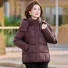 Chaqueta Corta de Plumas Genuina de Alta Gama para Madres Pequeñas, Chaqueta Acolchada Gruesa Cálida de Plumón de Pato Blanco para Mujer, Ropa de Abrigo de Invierno